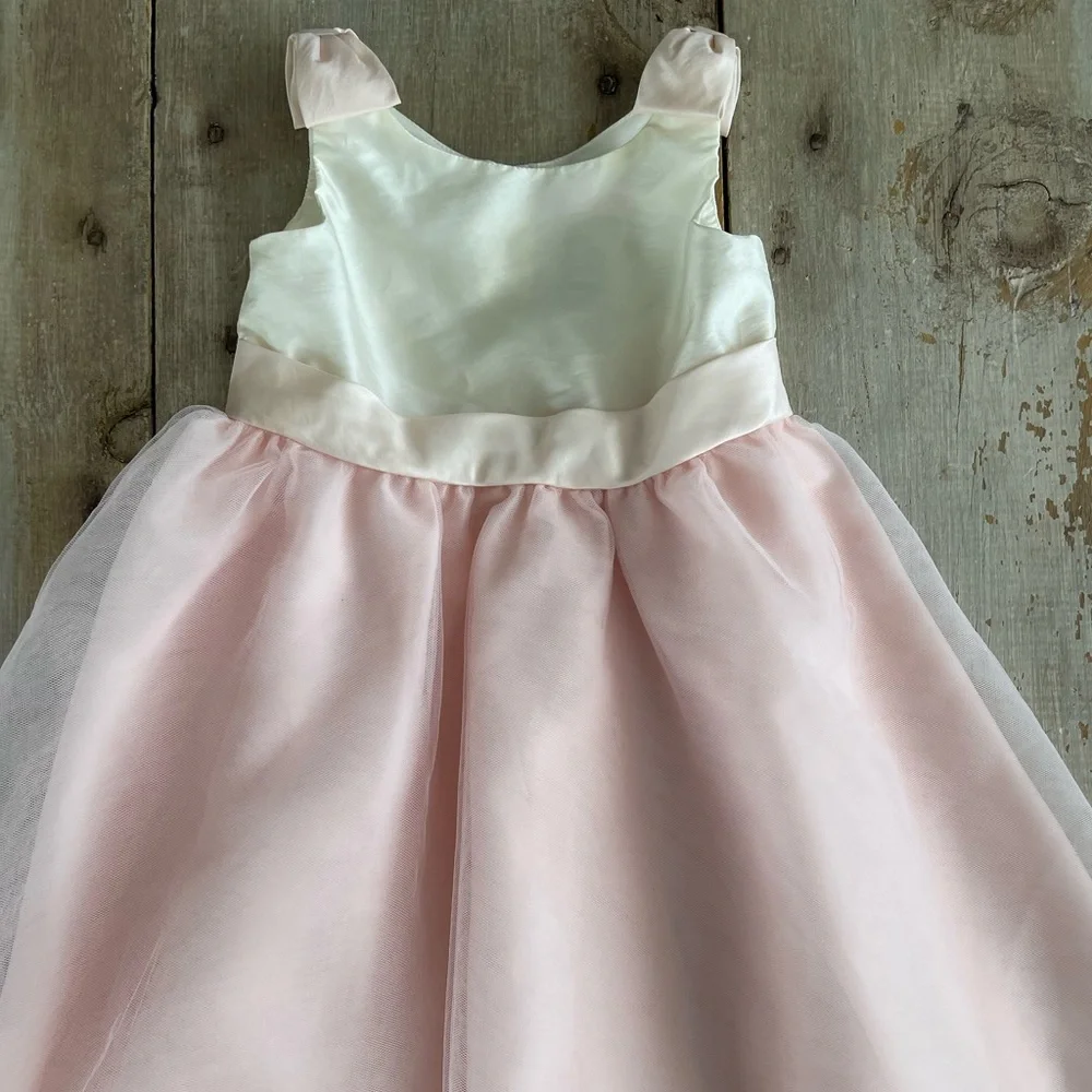 Janie and Jack vintage bow/tulle dress - 2